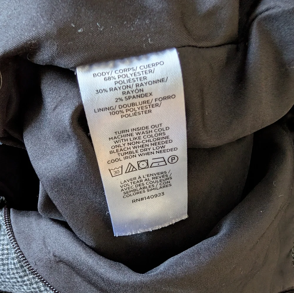Gray Herringbone Pleated Women's Skirt Academia Prep Grunge Old Money 90s Y2K